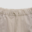 Tech Linen Elastic Shorts Sandshell Stripe