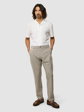 Tech Linen Elastic Pants Raw Beige