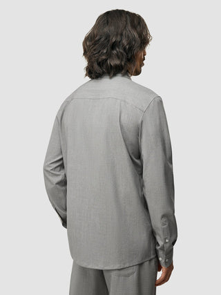 Tech Linen Casual Shirt Charcoal