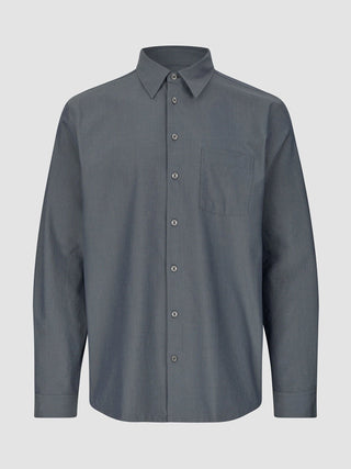 Tech Linen Casual Shirt Navy