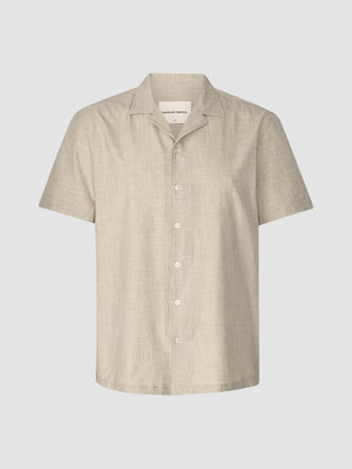 Tech Linen Bowling Short Sleeve Shirt Sandshell