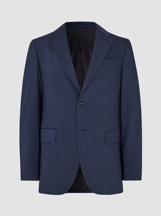 Tech Wool Blazer Navy Slim