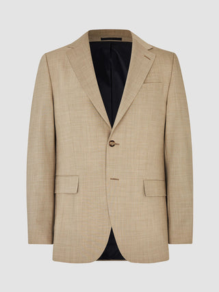 Tech Wool Blazer Sand Regular