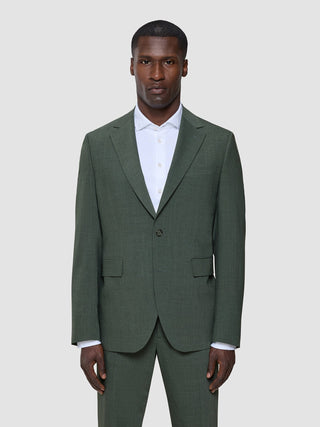 Tech Wool Blazer Green Night Slim