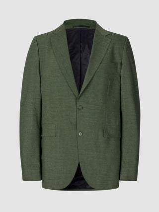 Tech Wool Blazer Green Night Slim