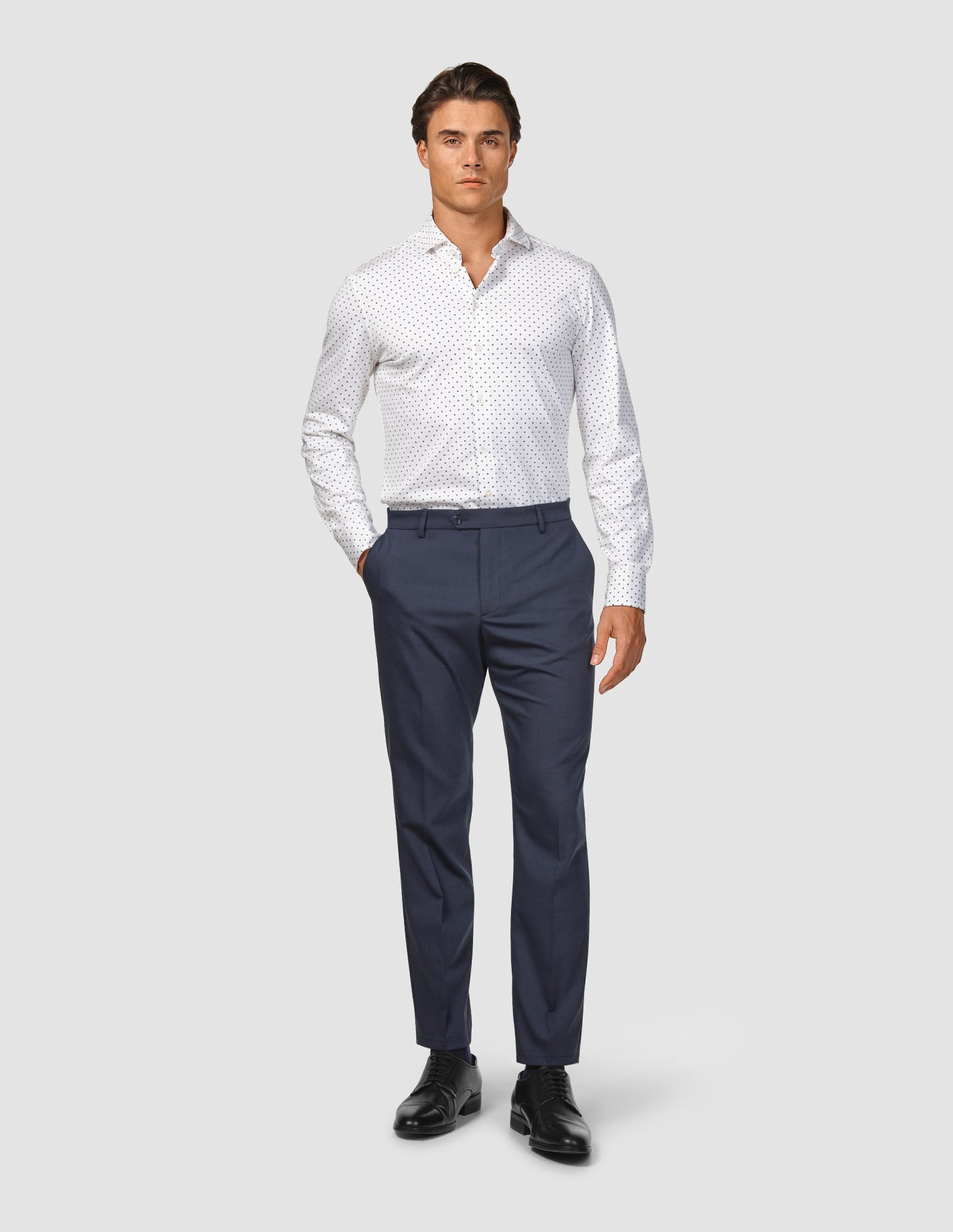 Tech Wool Suit Pants Regular Navy