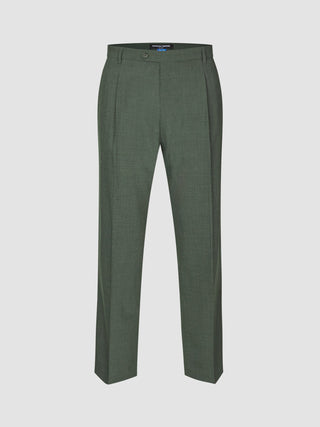 Tech Wool Suit Pants Relaxed Fit Green Night