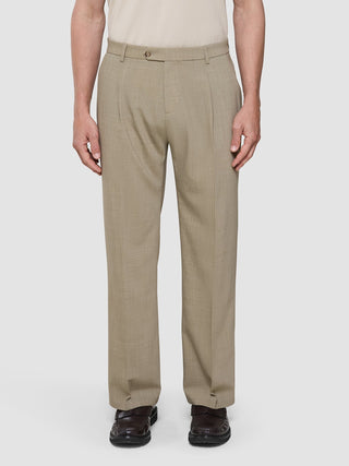 Tech Wool Suit Pants Relaxed Fit Sand