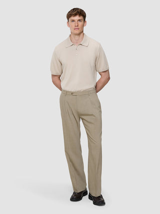 Tech Wool Suit Pants Relaxed Fit Sand