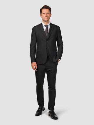 Tech Wool Suit Pants Slim Black