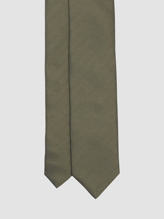 Tie Herringbone Remote Green