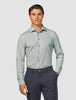 Travel Shirt Mint Grey Slim