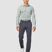 Travel Shirt Mint Grey Slim