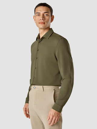 Travel Shirt Remote Green Slim