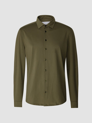 Travel Shirt Remote Green Slim