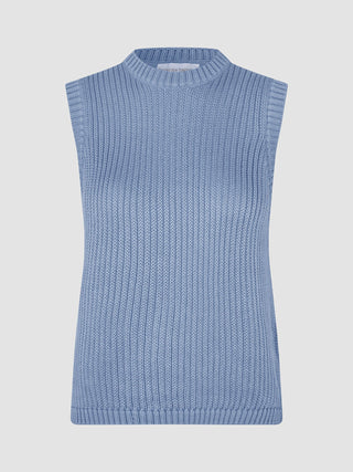 Women's Structured Knit Top Serenity Blue