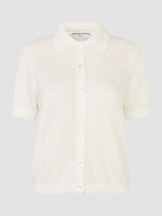 Women's Structured Polo Off White