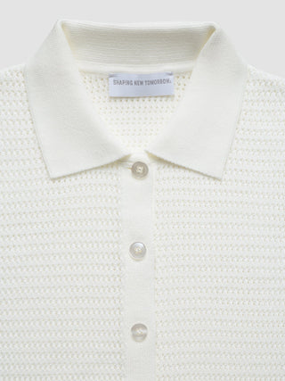 Women's Structured Polo Off White