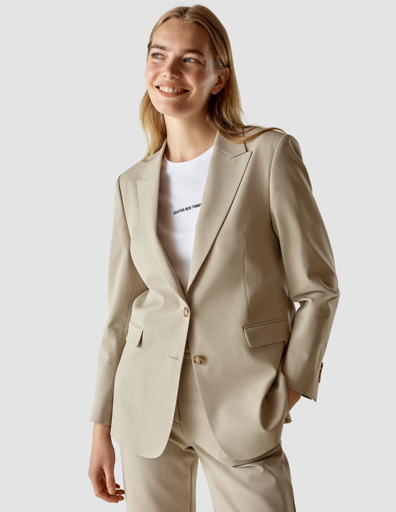 Essential Suit Straight Petit Check