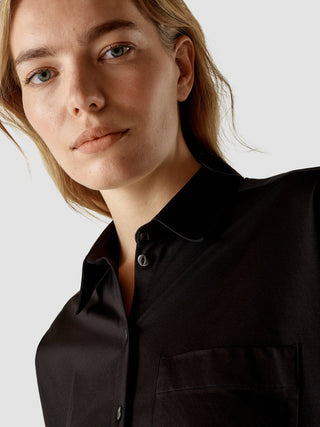 Oversized Long Sleeve Shirt Black