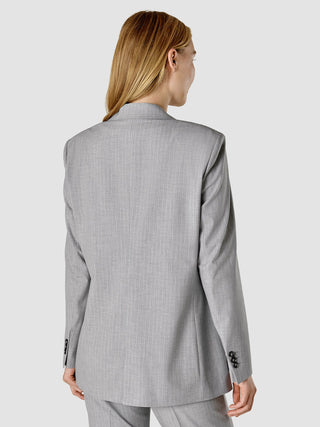 Essential Suit Tapered Light Grey Pinstriped