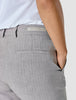 Essential Pants Straight Light Grey Pinstriped