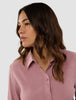 Women's Linen Shirt Dusty Cerise