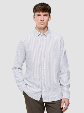 All-Day Oxford Shirt Beige Stripes