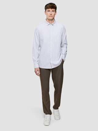 All-Day Oxford Shirt Beige Stripes