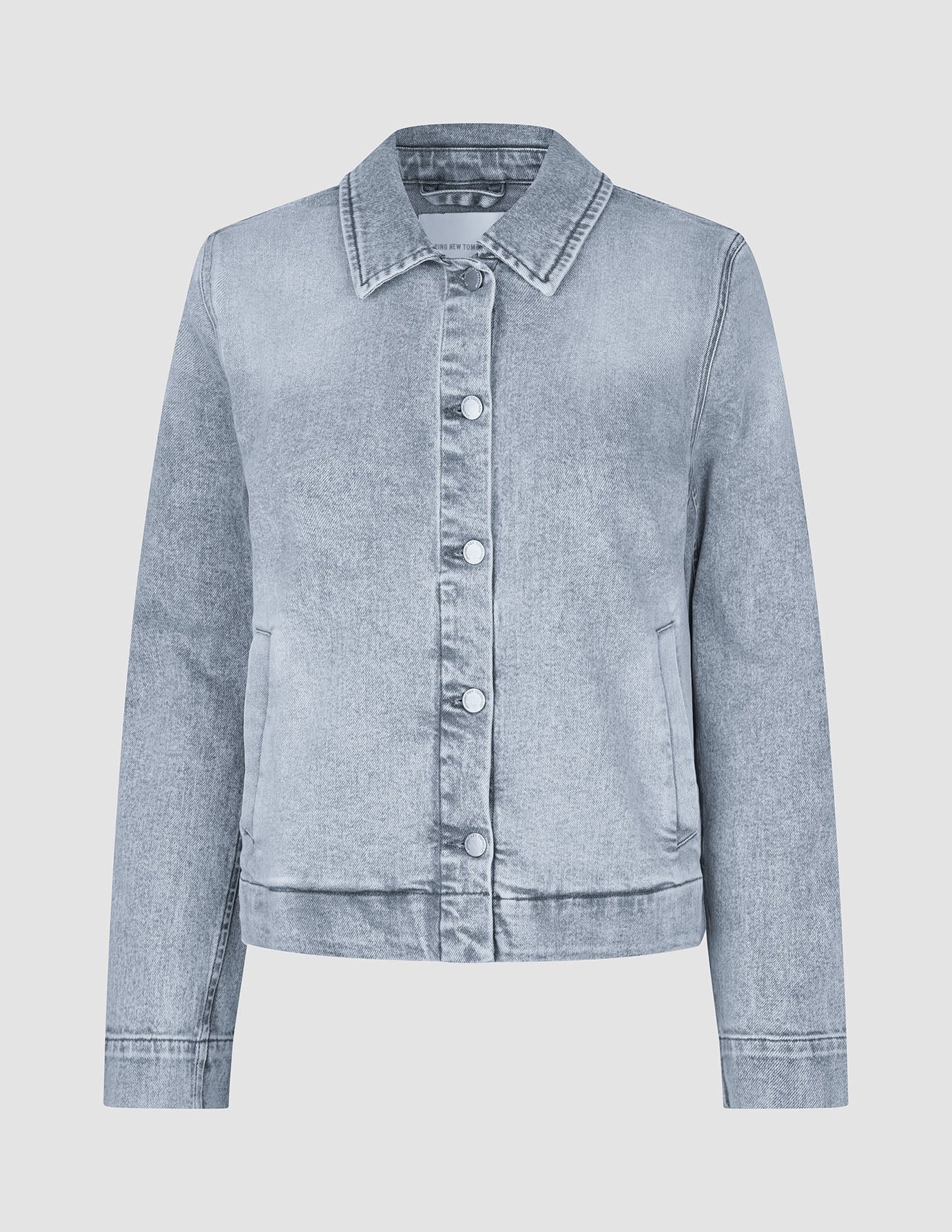 Women's Classic Denim Jacket Light Grey Washed