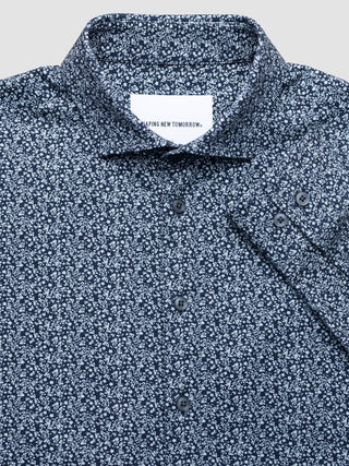 Classic Shirt Floral Allover Navy Regular