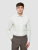 Classic Shirt Sand Herringbone Stripes Regular