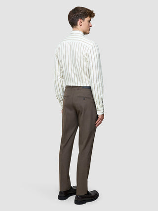 Classic Shirt Sand Herringbone Stripes Regular