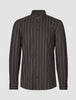 Classic Shirt Brown Pinstripes Regular