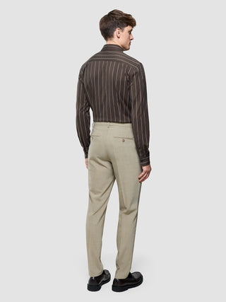 Classic Shirt Brown Pinstripes Slim