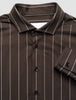 Classic Shirt Brown Pinstripes Slim