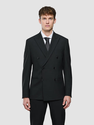 Double Breasted Essential Blazer Black