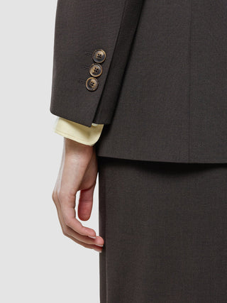 Women Ease Blazer Mocha Melange