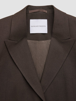Women Ease Blazer Mocha Melange