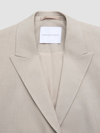Women Ease Blazer Vanilla Melange