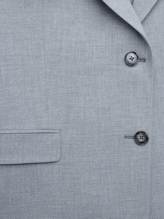 Women Ease Blazer Steel Melange