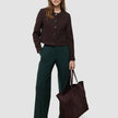 Women Ease Pants Wide Evergreen