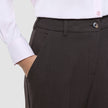 Women Ease Pants Wide Mocha Melange