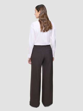 Women Ease Pants Wide Mocha Melange