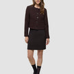 Women Ease Short Skirt Mocha Melange