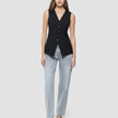 Women Ease Long Vest Black