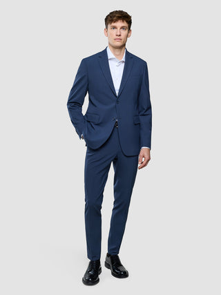 Essential Blazer Slim Navy Checks