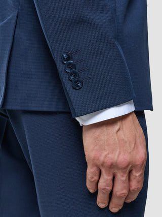 Essential Blazer Slim Navy Checks