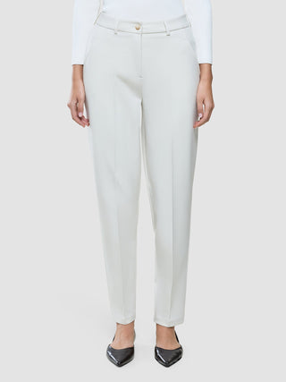 Women Essential Pants Tapered Off White
