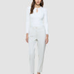 Women Essential Pants Tapered Off White